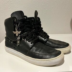 Creative Recreation Black Convertible Leather High Tops Men's US Size 7